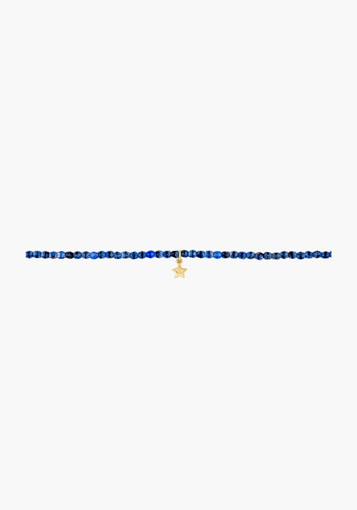 Collier Denim pendentif Étoile doré à plat - Têtes Blondes