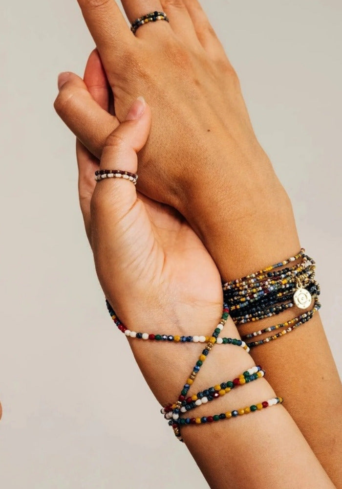 Sautoir Séville Slim Multicolore en perles japonaises - Têtes Blondes