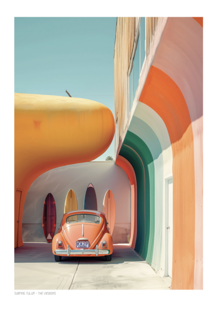 Affiche Surfing Tulum - Image Republic