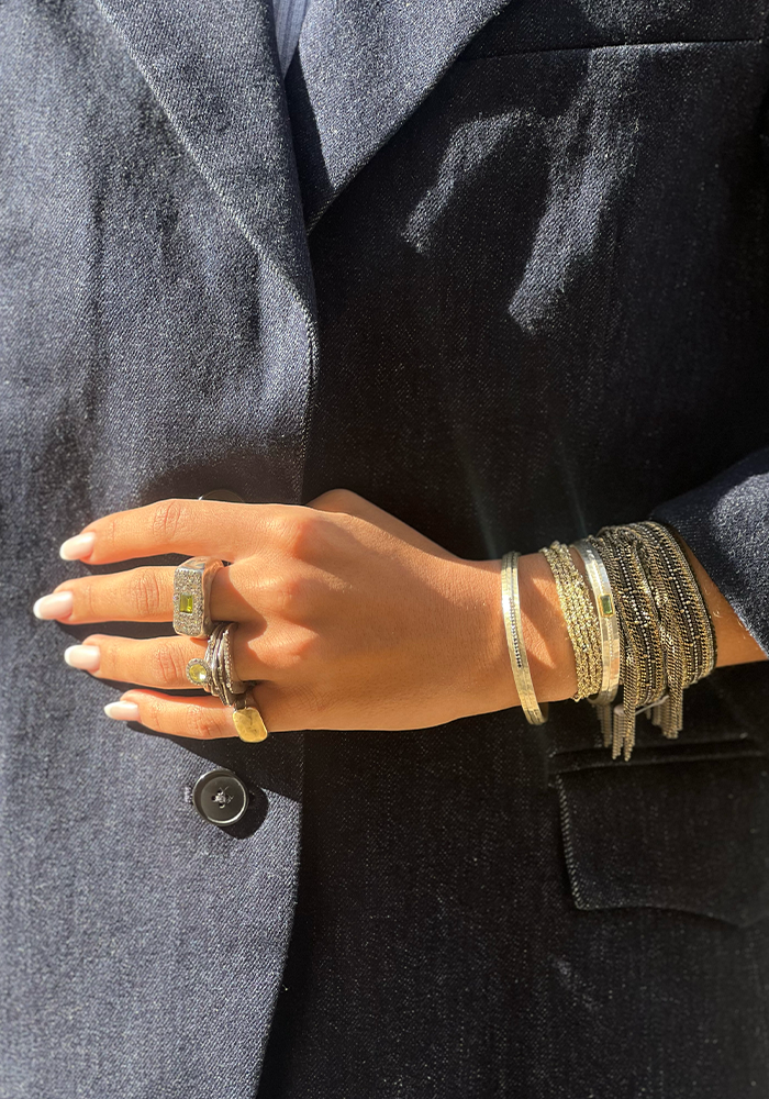 Pulsera N°182 Oro Y Gris