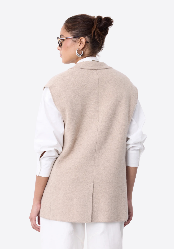 Veste De Tailleur Sans Manche Nyx Sand - Notshy