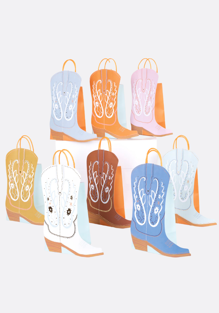 Lot de 8 Sacs Cadeaux En Forme De Botte De Cowboys - Meri Meri