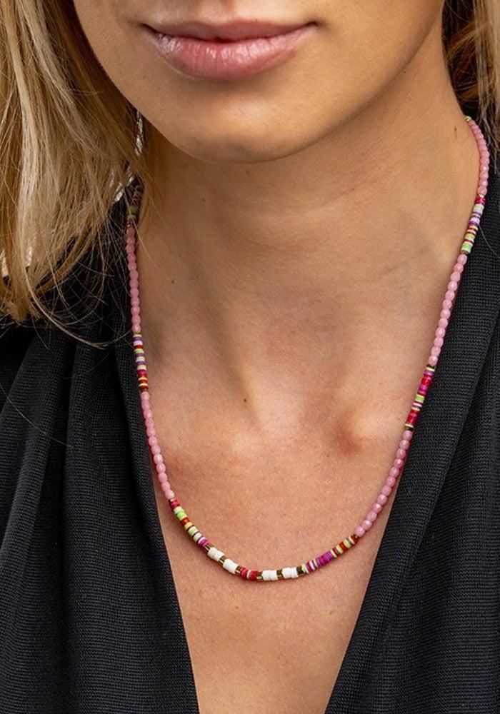 Bracelet 3 Tours Roma Néon Rose Clair - Têtes Blondes