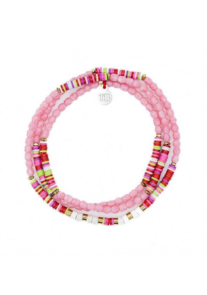 Bracelet 3 Tours Roma Néon Rose Clair - Têtes Blondes