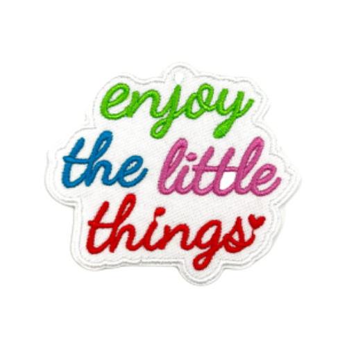 Enjoy The Little Things iron-on sticker