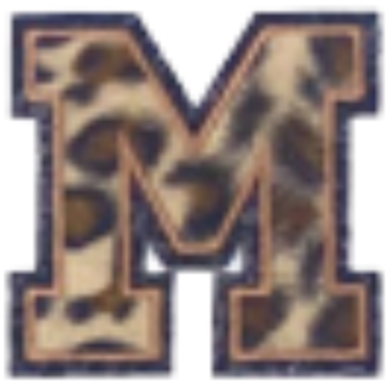 Columbia Letter Leopard Decal