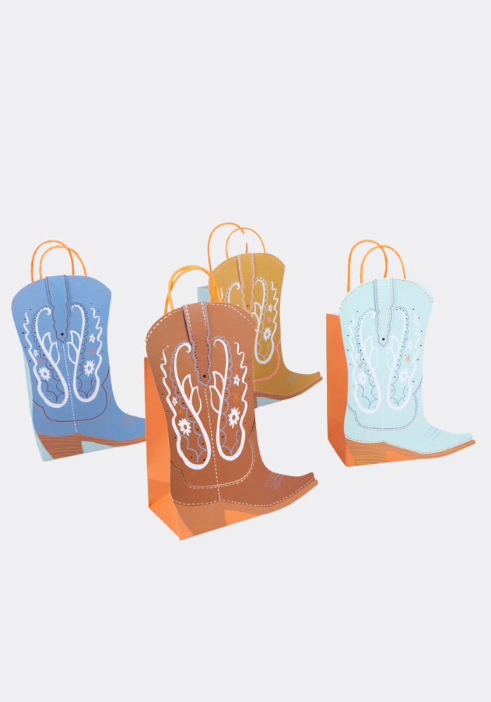 Lot de 8 Sacs Cadeaux En Forme De Botte De Cowboys - Meri Meri