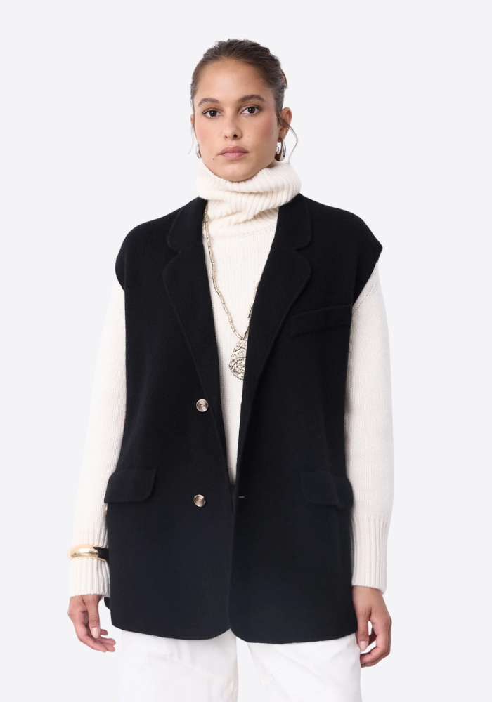 Veste De Tailleur Sans Manche Nyx Noire - Notshy