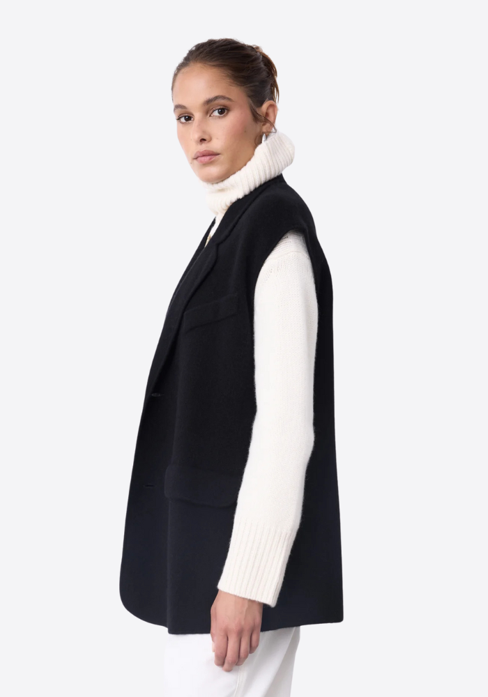 Veste De Tailleur Sans Manche Nyx Noire - Notshy