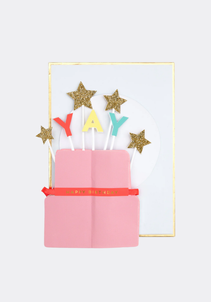 Carte Anniveraire Gâteau 3d Etoiles - Meri Meri