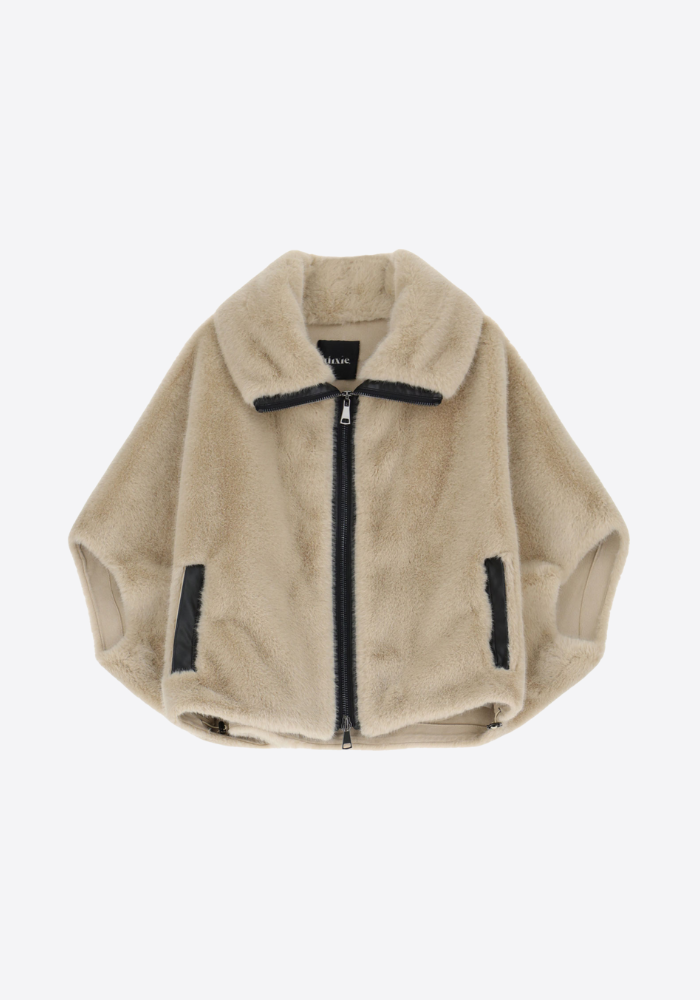Cape Fausse Fourrure Beige - Dixie