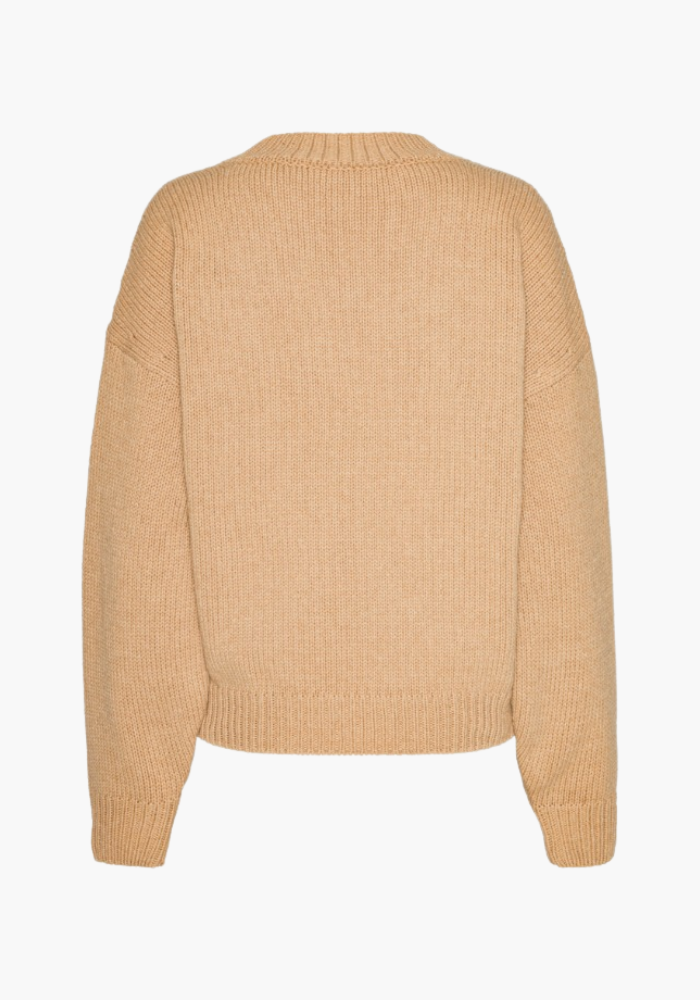 Knit V-neck Sweater Brown - Rotate