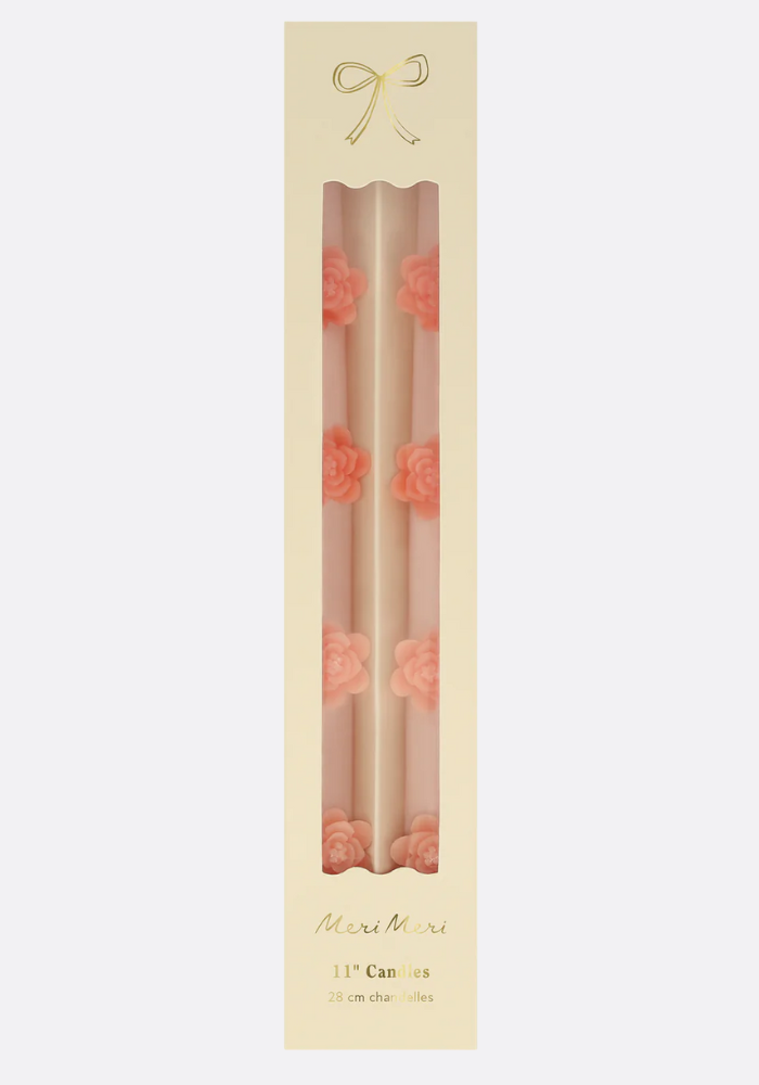 Juego de 2 velas de flores