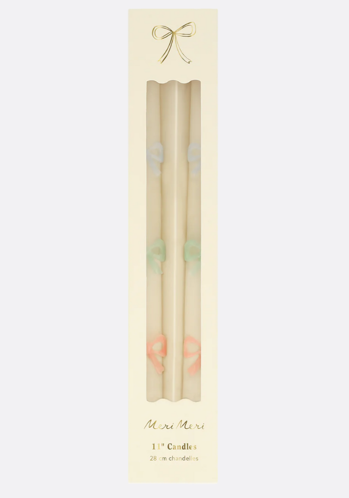 Lot De 2 Bougies Cierges Noeuds Papillons - Meri Meri