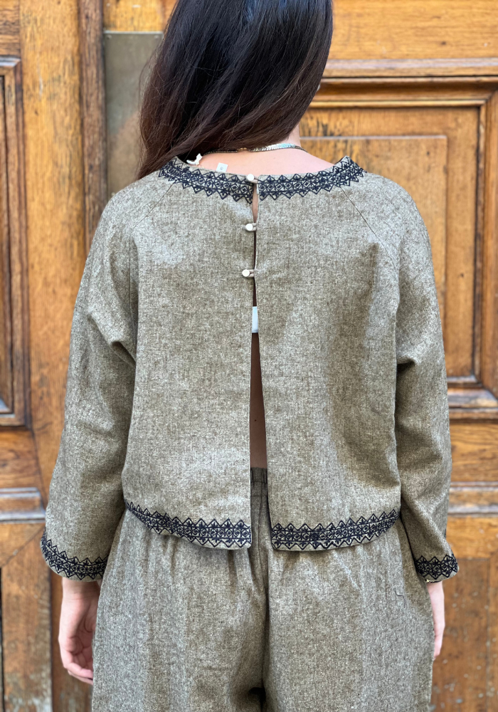 Blouse Seema Kaki - V De Vinster