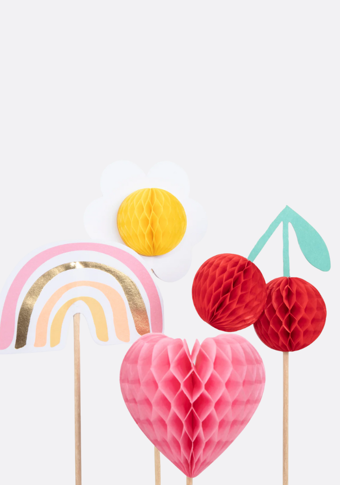Lot de 4 Piques Apéritif En Nid D'Abeille - Meri Meri