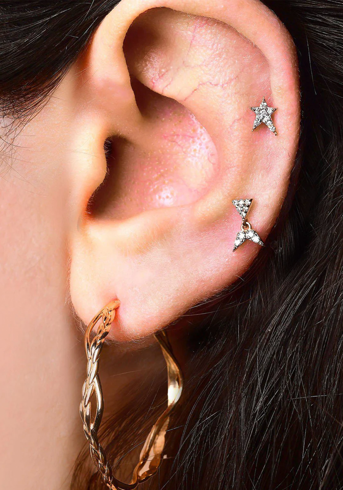 Piercing Etoile "Starstruck" Diamants Blancs - Kismet By Milka