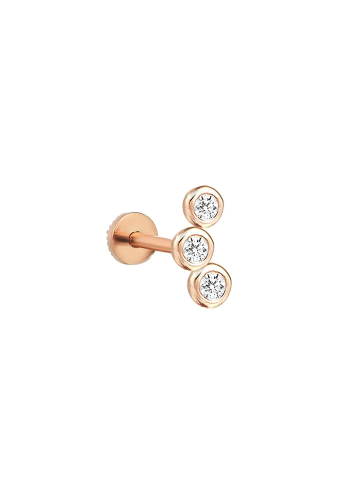 Piercing 3 Diamants Blancs Sertis - Kismet By Milka