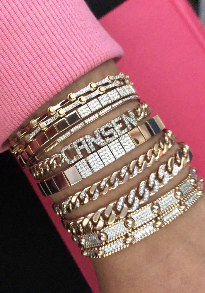 Bracelet Skinny Square Link - Kismet By Milka