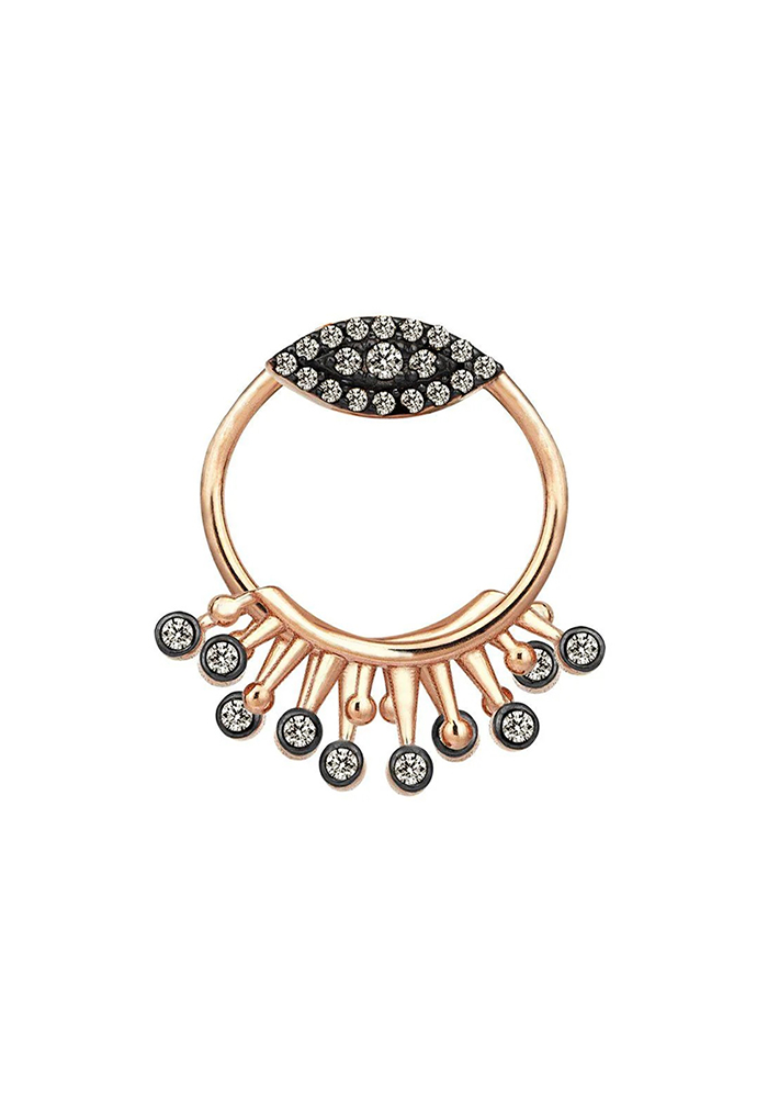 Boucles D'Oreille 10th Eye Eternal Diamants Champagnes - Kismet By Milka