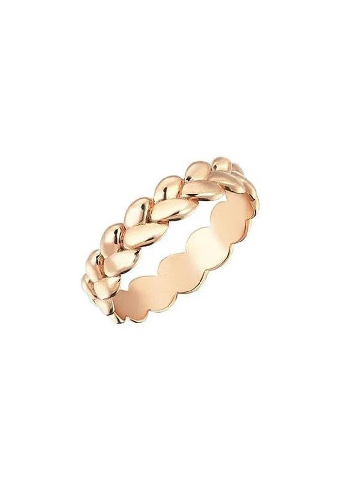 Bague Breaded Or Rose - Kismet by Milka