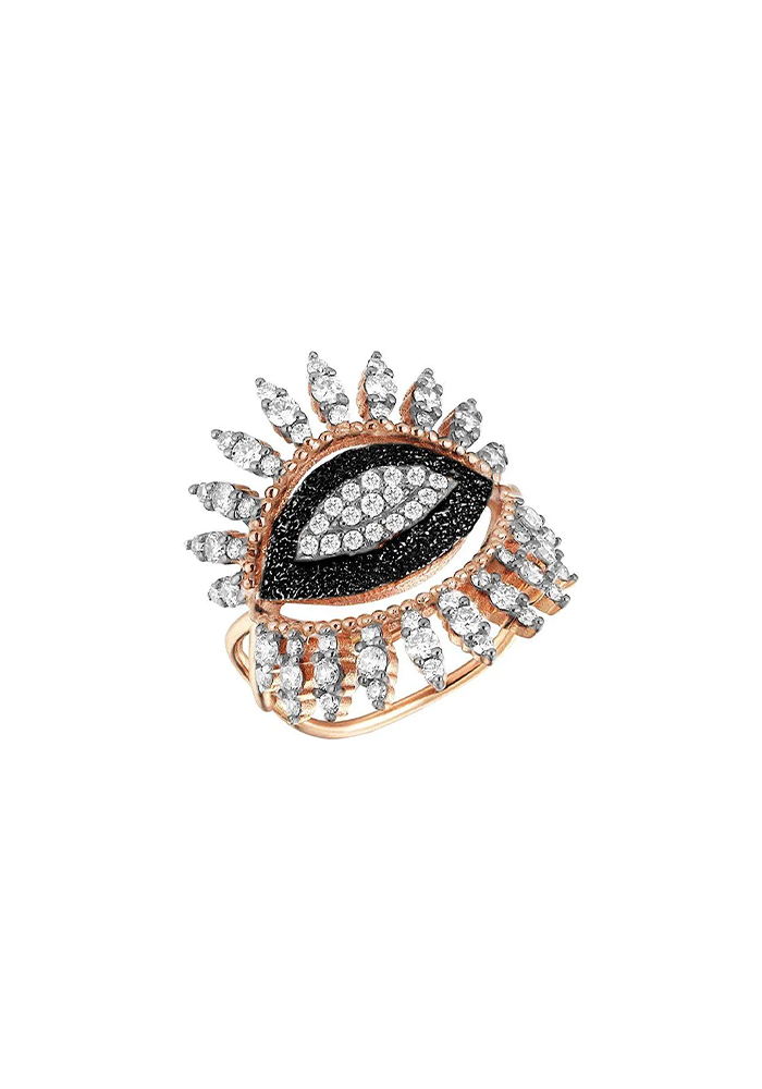 Bague Oeil Regina Diamant Blancs Petit Modèle - Kismet By Milka