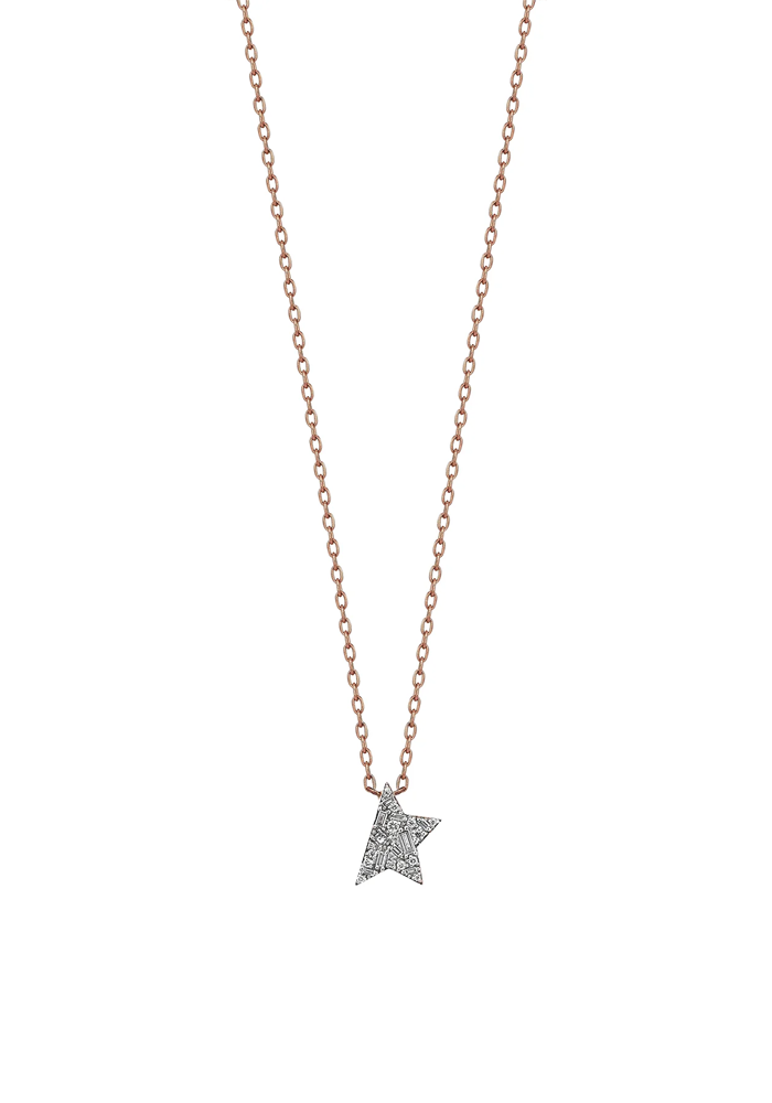 Collier Mini Comet Or Rose 18 Carats - Kismet By Milka