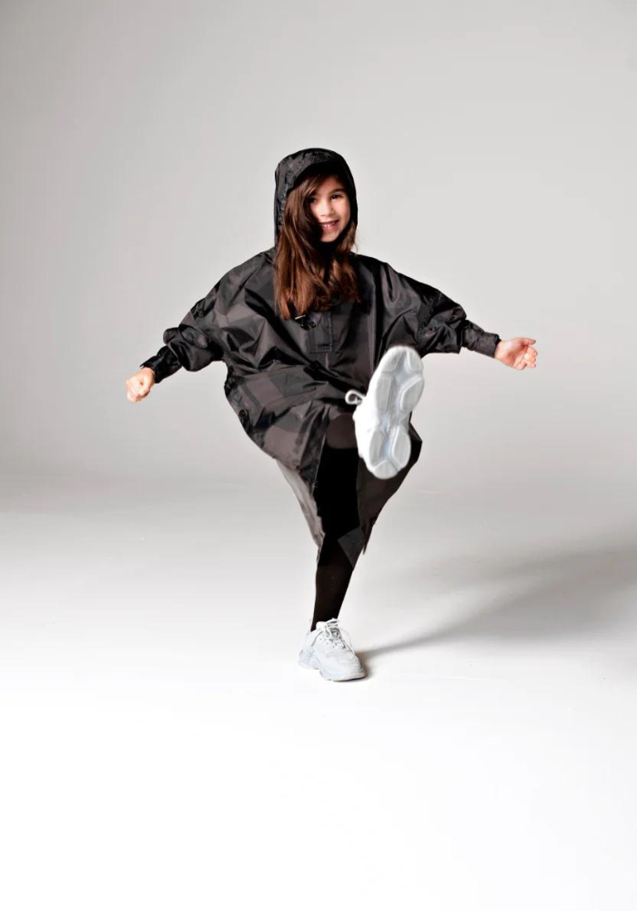 Poncho De Pluie Enfant Back to Black - Rainkiss