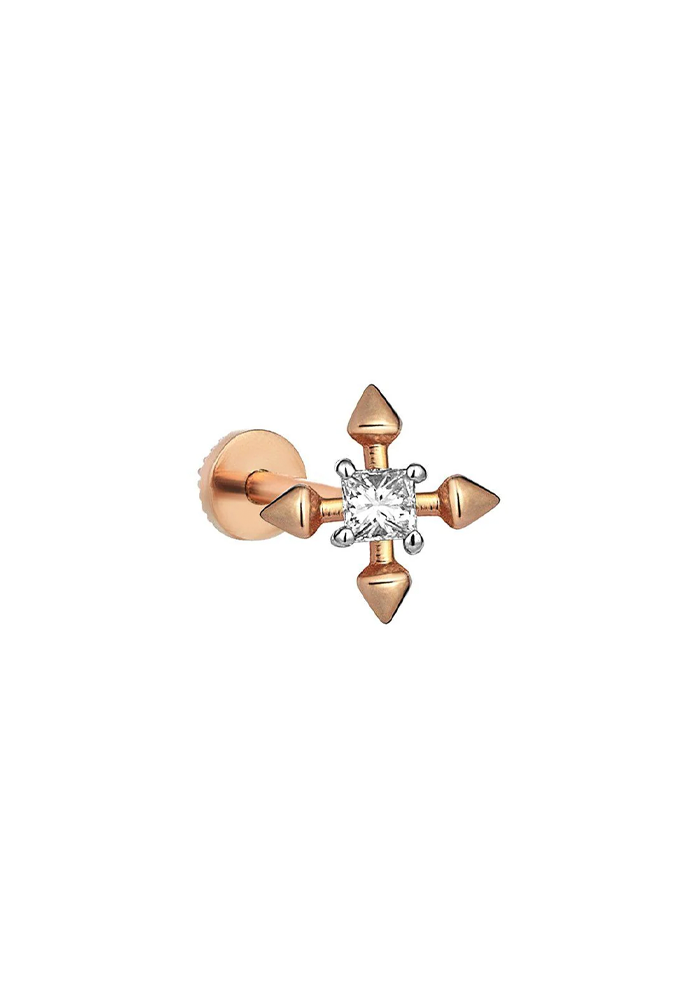 Piercing "Vega" Or Rose Et Diamants - Kismet By Milka