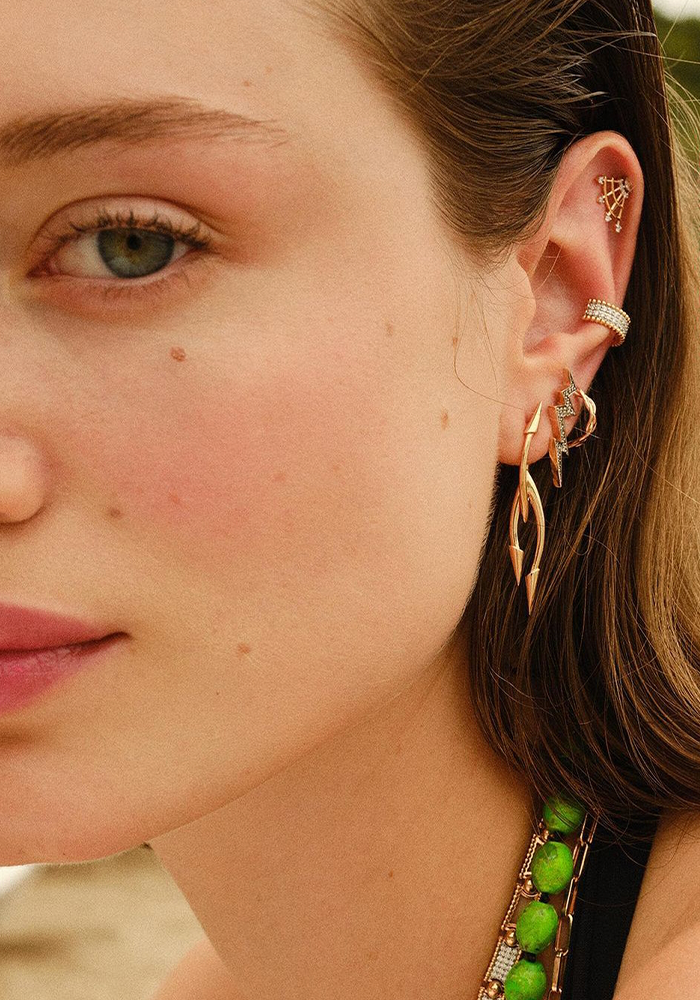 Boucle D'Oreille Diamond Rail - Kismet By Milka