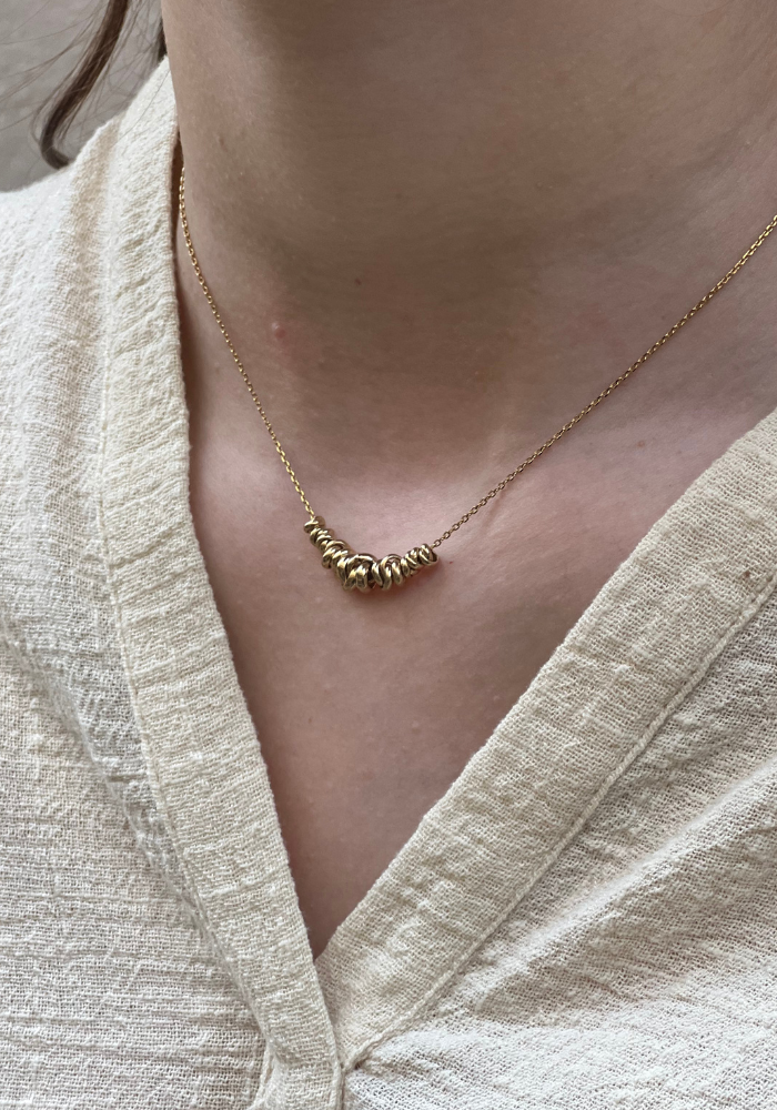 Collier Aaron Plaqué Or - Hanka Ïn