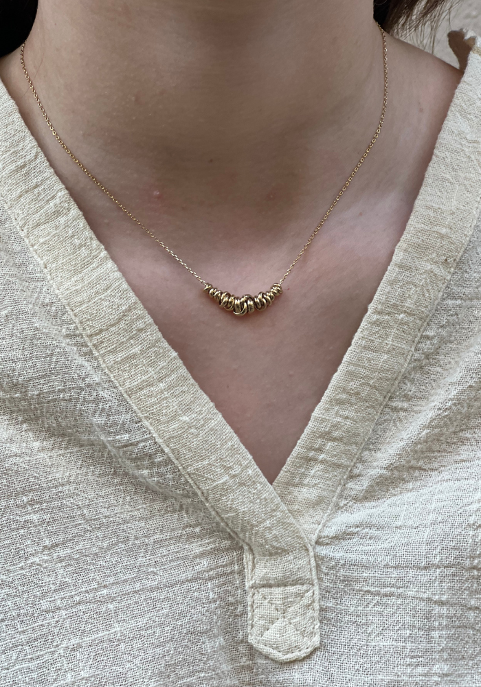 Collier Aaron Plaqué Or - Hanka Ïn