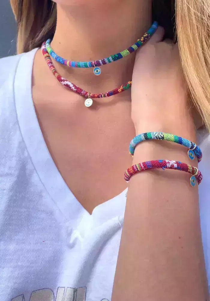 Collier Woodstock Bordeaux - Feidt
