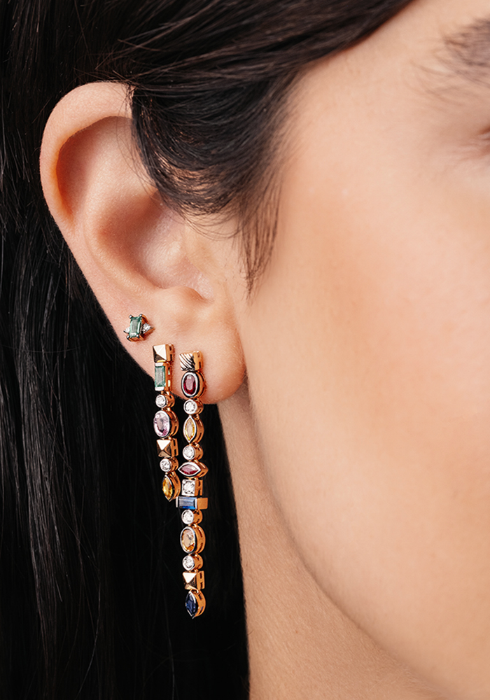 Hypnose Emerald And White Diamond Earring