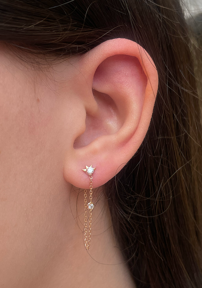 Boucle D'Oreille Oh Miles Drop Diamants Blancs