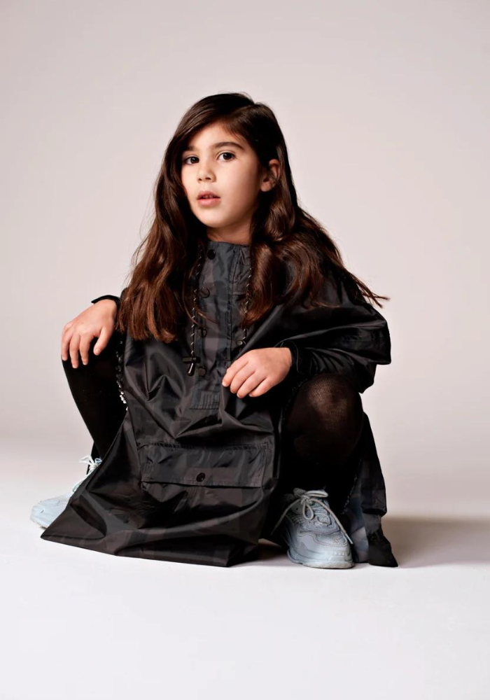 Back to Black Children's Rain Poncho