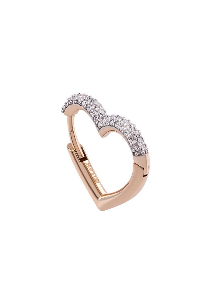Boucle D'Oreille Heart Hoop - Kismet By Milka