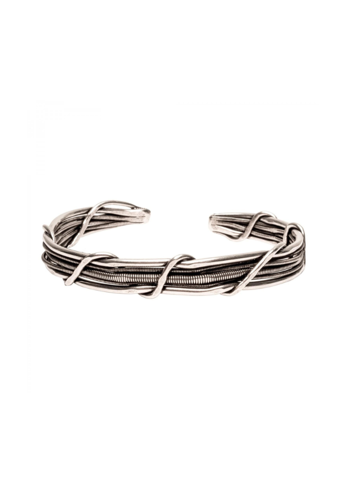 Bracelet Jonc Multi Cordes De Guitare Emballées Plate - Sing A Song