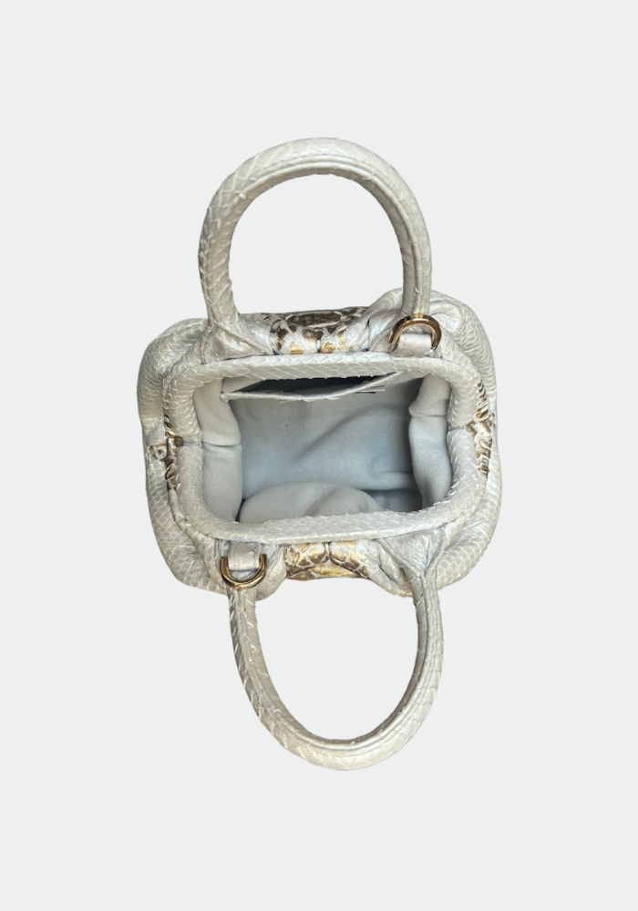 Sac Jacky White And Gold - Sista Paris
