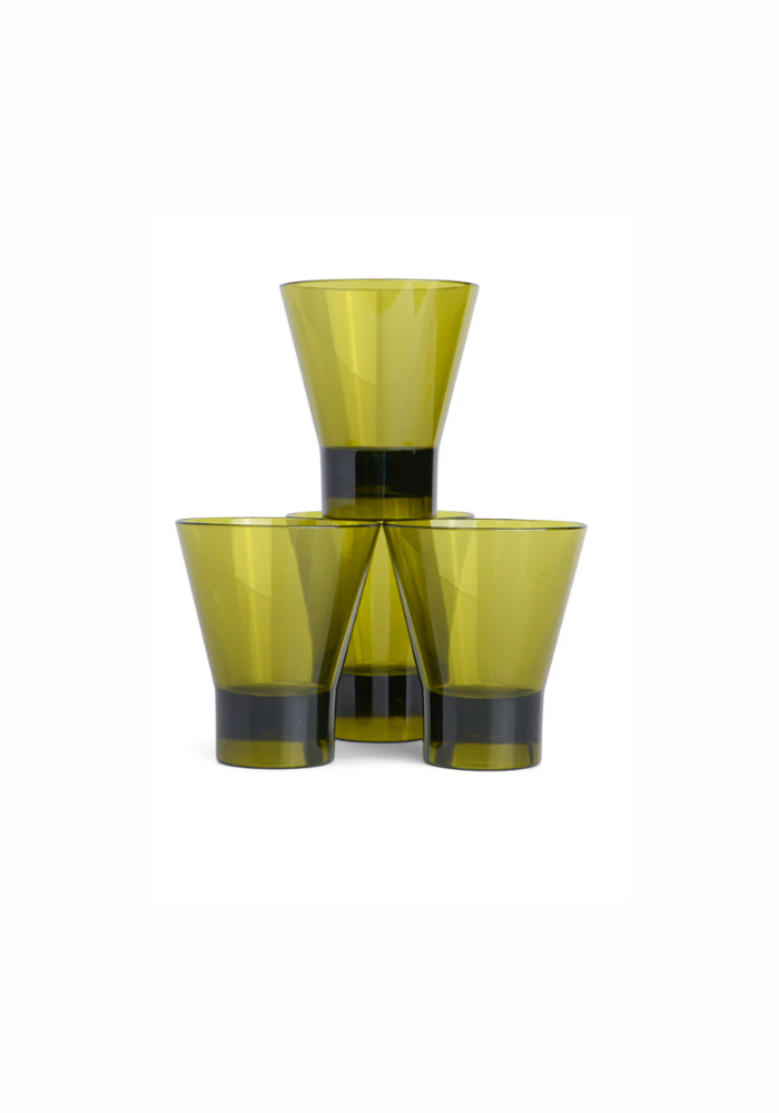 Juego de 4 vasos Gilda color oliva