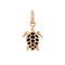 Pendentif Tortue Or Rose Et Résine Noir