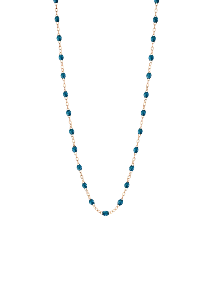Collier Classique Gigi Or Rose Et Résines Jungle 42cm - Gigi Clozeau