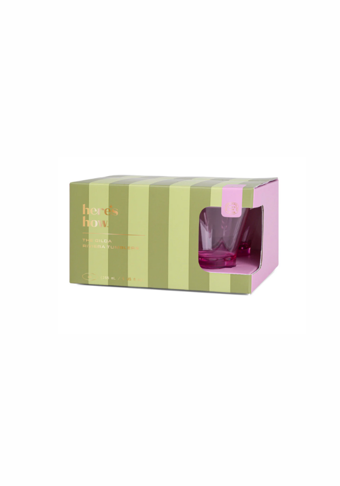 Set Of 4 The Gilda Tumbler Lilac Glasses