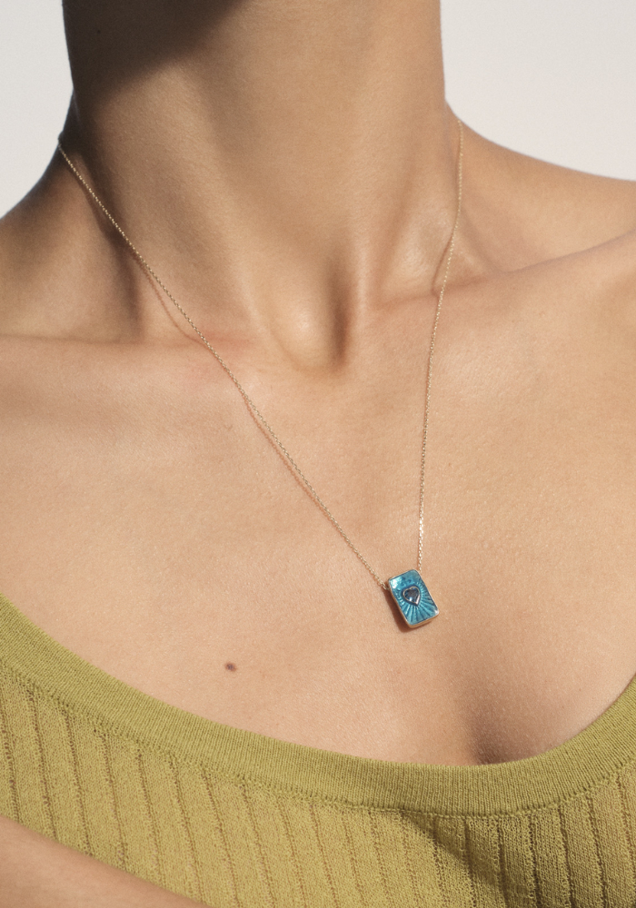 Collier Deva London Blue Topaze - Pascale Monvoisin