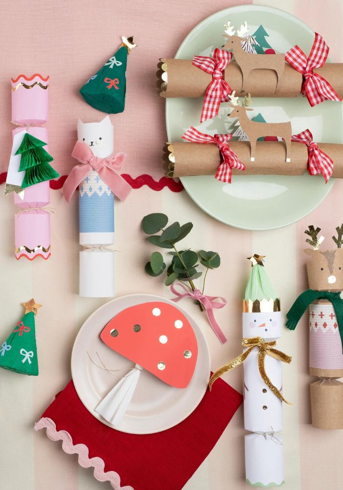 6 Crackers Bonhommes De Neige - Meri Meri