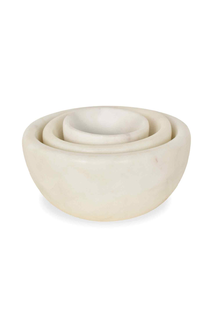 Set De 3 Mini Coupelles En Marbre Blanc - Blush Sélection Décoration