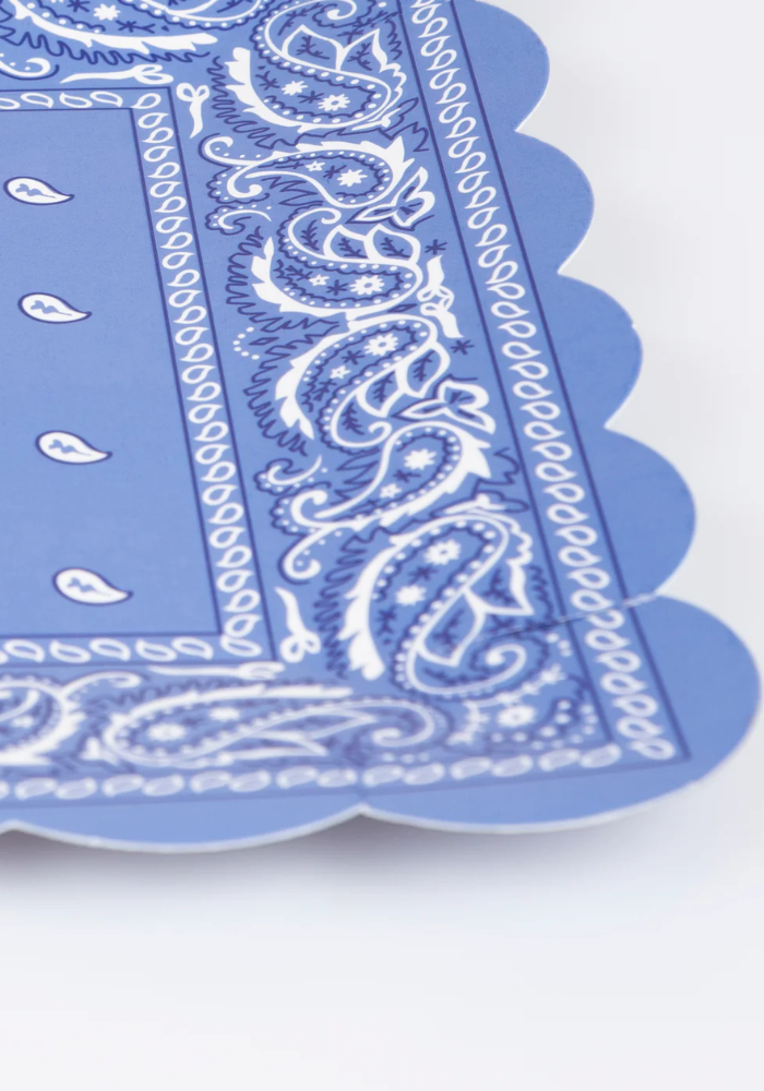 Lot de 8 Assiettes Carrés Bandana - Meri Meri