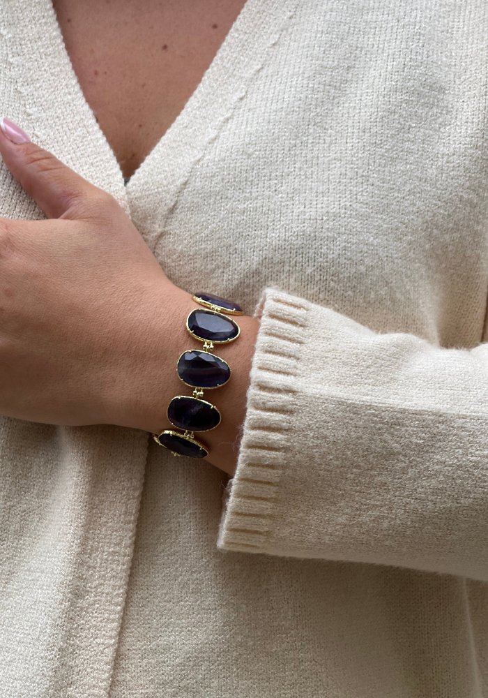 Bracelet Dali En Améthyste Violet - Blush Sélection Bijoux