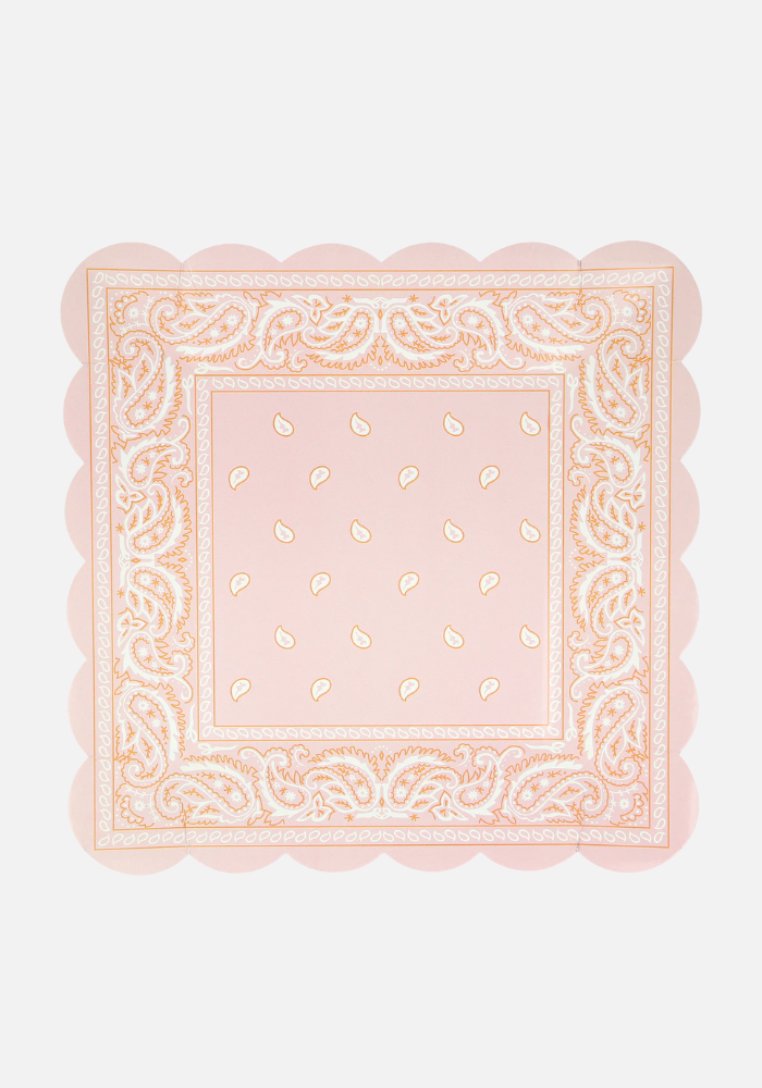 Set of 8 Bandana Pattern Paper Plates