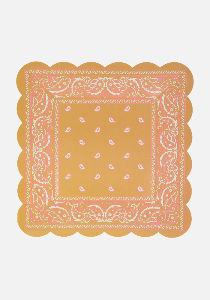Set of 8 Bandana Pattern Paper Plates